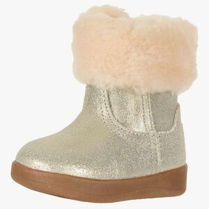 NWOT UGG Unisex Baby Toddler Jorie II Metallic Fuzzy Boot